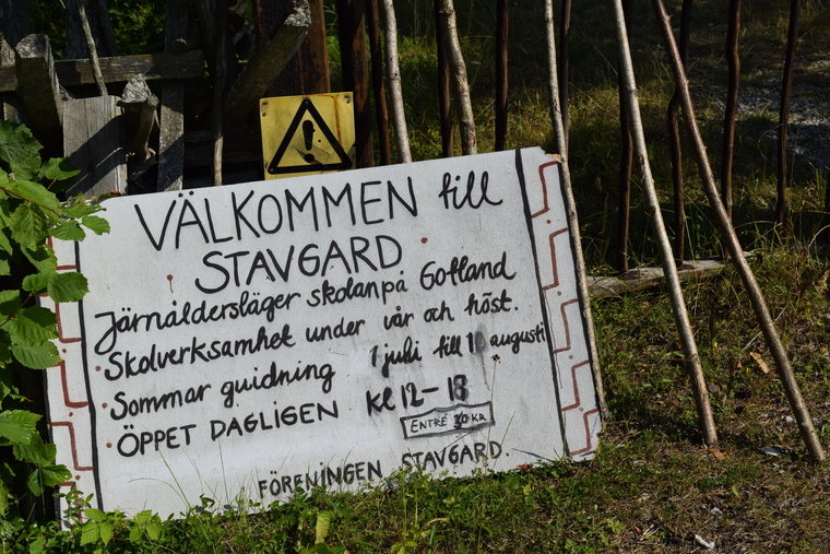 Stavgard sign in southeast Gotland
