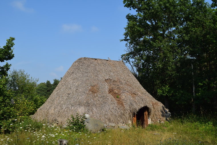 Viking building at Stavgard on Gotland