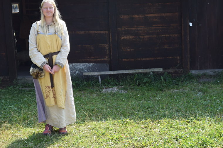 Viking costume at Stavgard on Gotland
