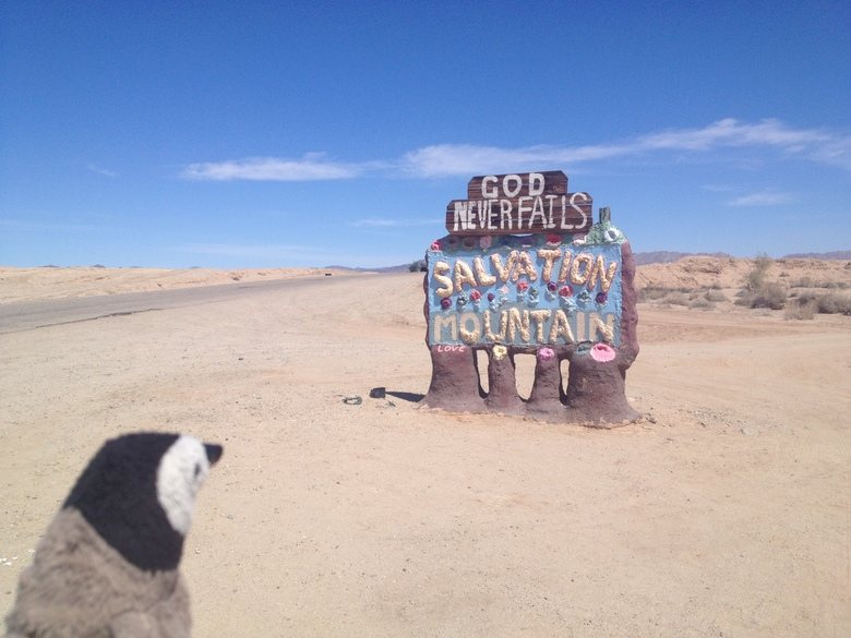 Salvation Mountain sign