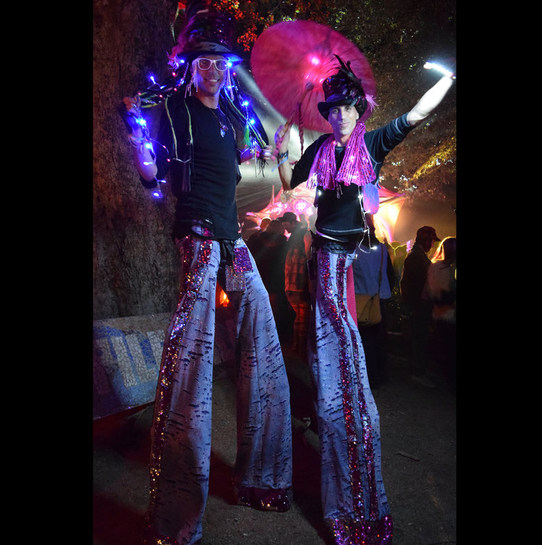 Desert Hearts stiltwalkers