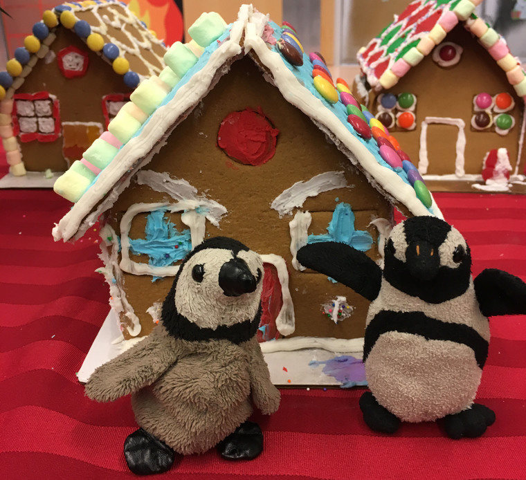 Penguins & Gingerbread House